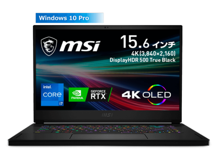 MSIからDisplayHDR 500 True Black対応 4K OLED 15.6型ディスプレイ