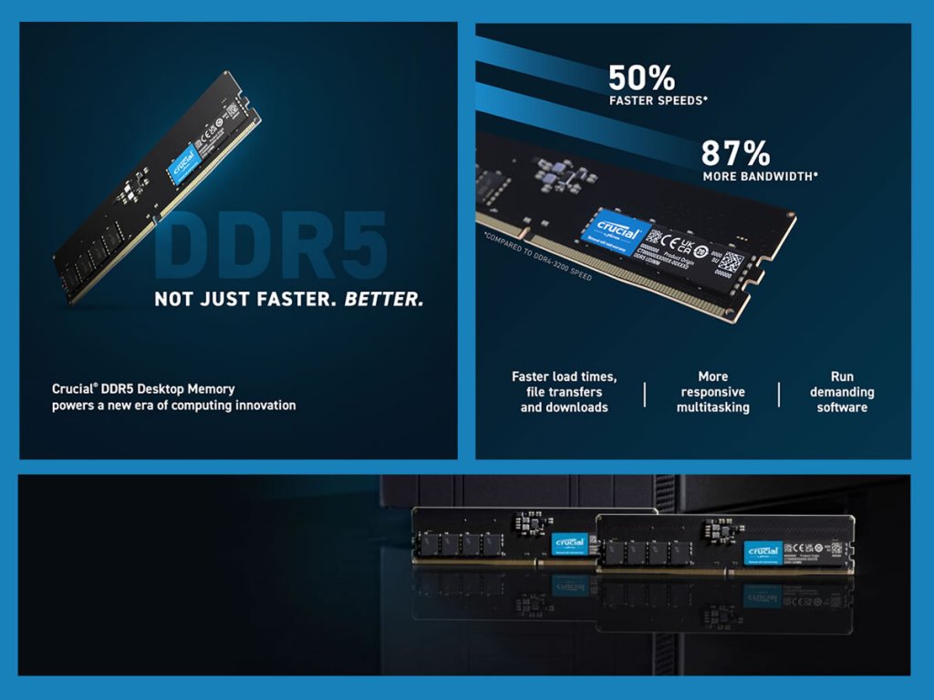Crucial CT2K16G56C46U5 288pin DDR5-5600 CL46-45-45 32GB Crucial CT2K16G56C46U5 288pin DDR5-5600 CL46-45-45 32GB