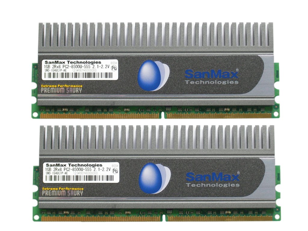 SanMax SanMax DDR2-1066 1GB*2枚 CL5-5-5 Micron/D9GMH 『2GB DualSet