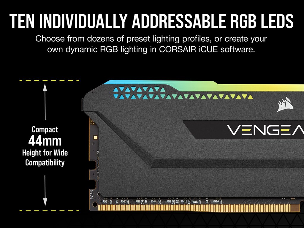 Corsair CMH32GX4M2E3200C16 VENGEANCE RGB PRO SL 288pin DDR4-3200