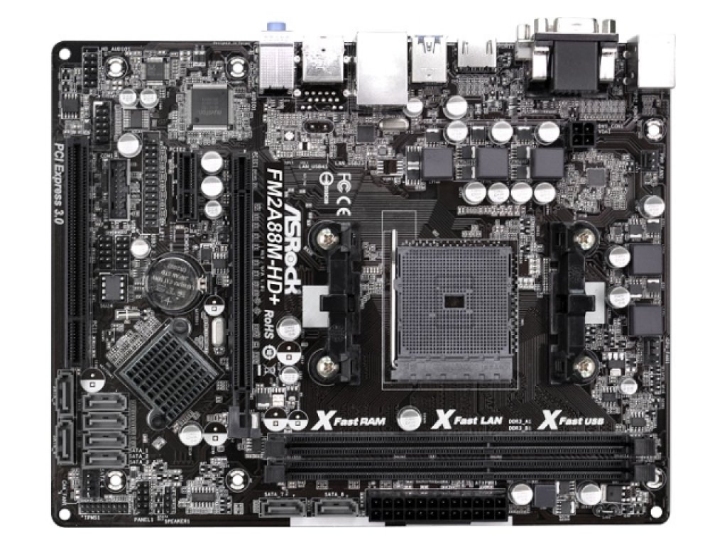ASRock FM2A88M-HD+ AMD Axxシリーズ Socket FM2+対応 AMD A88Xチップ