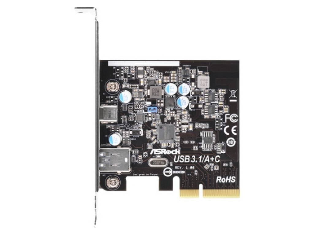 ASRock ASRock USB 3.1/A+C Card PCI Express x4接続 USB3.1増設