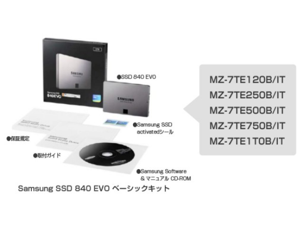 SAMSUNG SSD 840EVOシリーズ ベーシックキット 500GB MZ-7TE500B/IT