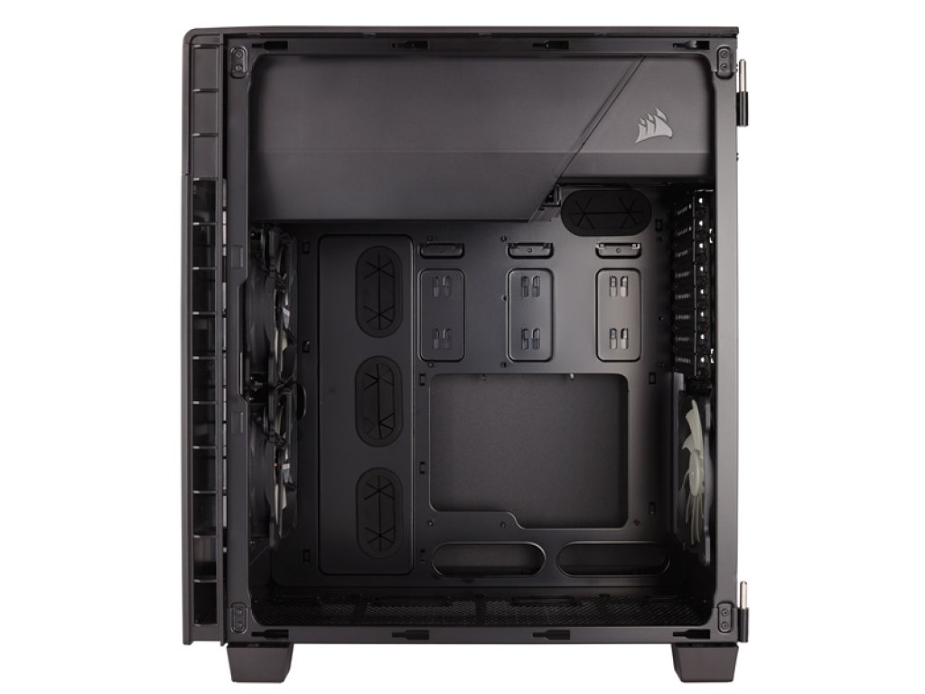 Corsair 600C Carbide E-ATX対応、倒立レイアウト、大型パノラマ