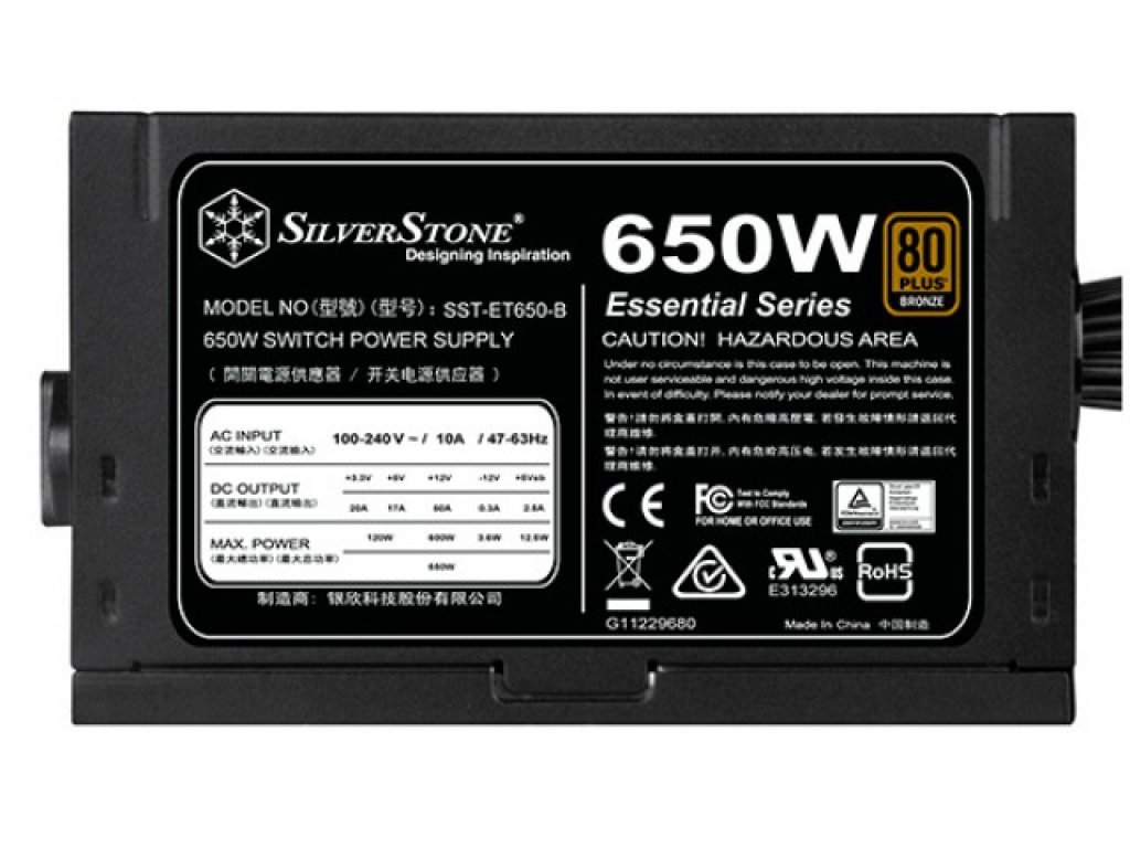 【未使用】PC用電源650W ET650-B Essential Series SilverStone SST-ET650-B Essential - 製品詳細 | パソコンSHOPアーク