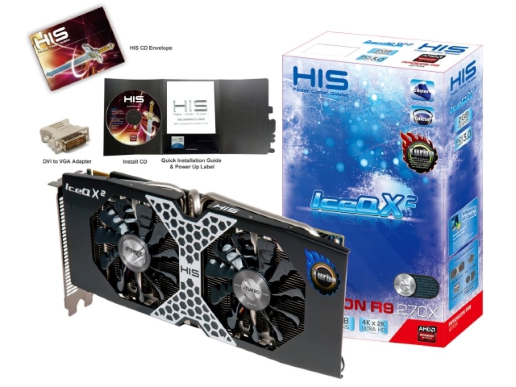 HIS H270XQMT2G2M IceQ RADEON R9 270X 2GB 256-bit GDDR5 PCI Express