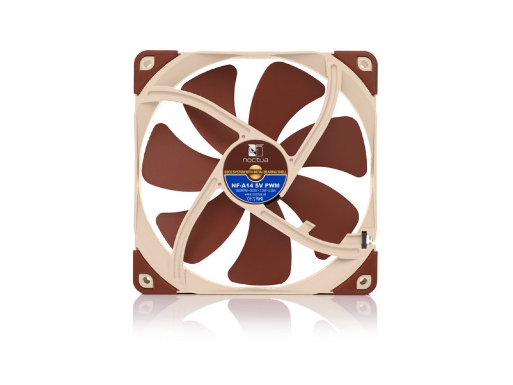 Noctua NF-A14 5V PWM 140x140x25mm, 1500rpm, 24.6dbA, 140.2m³/h
