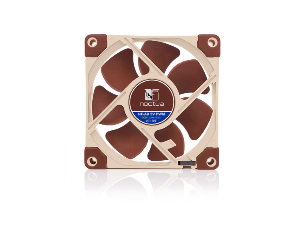 Noctua NF-A8 5V PWM 80x80x25mm, 2200rpm, 17.7dbA, 55.5m³/h, 2.37