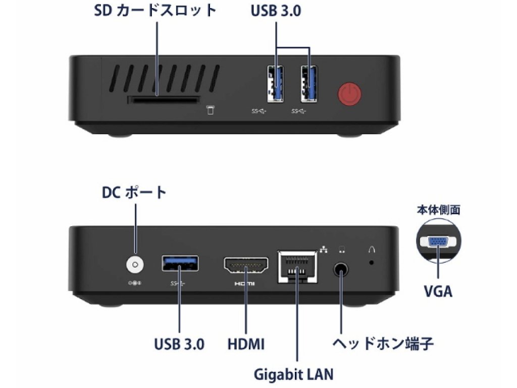 MINISFORUM N33-4/64-W10Pro(N3350) Windows 10 Pro 64bit プリ