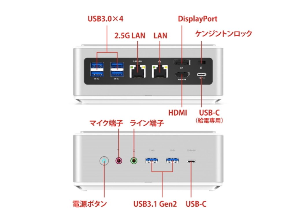 MINISFORUM HM90-16/512-W10Pro(4900H) Windows 10 Pro 64bit プリ
