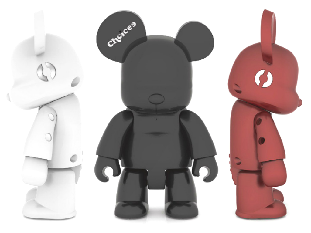 Choicee Choicee Qee Bear Robot Speaker BLACK ブルートゥース対応