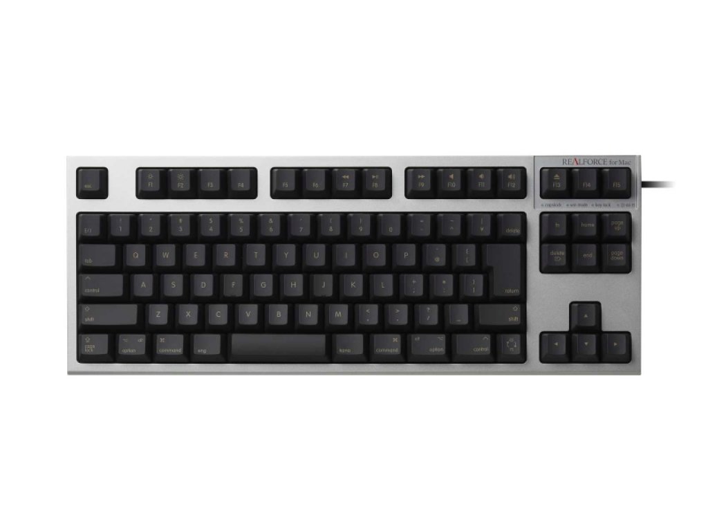 REALFORCE TKL for Mac 日本語配列 東プレ REALFORCE TKL for Mac 日本語91配列 黒 変荷重 レーザー印刷