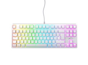 テンキーレス ゲーミングキーボード赤軸 Xtrfy K4 TKL RGB ホワイト 