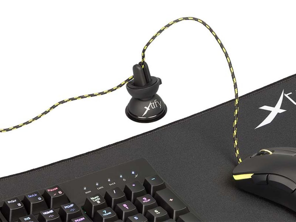 Xtrfy C1 アジャスタブル マウスコードホルダー(マグネット、スチール