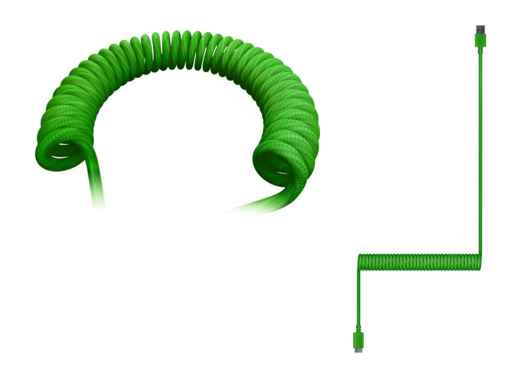 Razer PBT Keycap + Coiled Cable Upgrade Set Razer Green - US