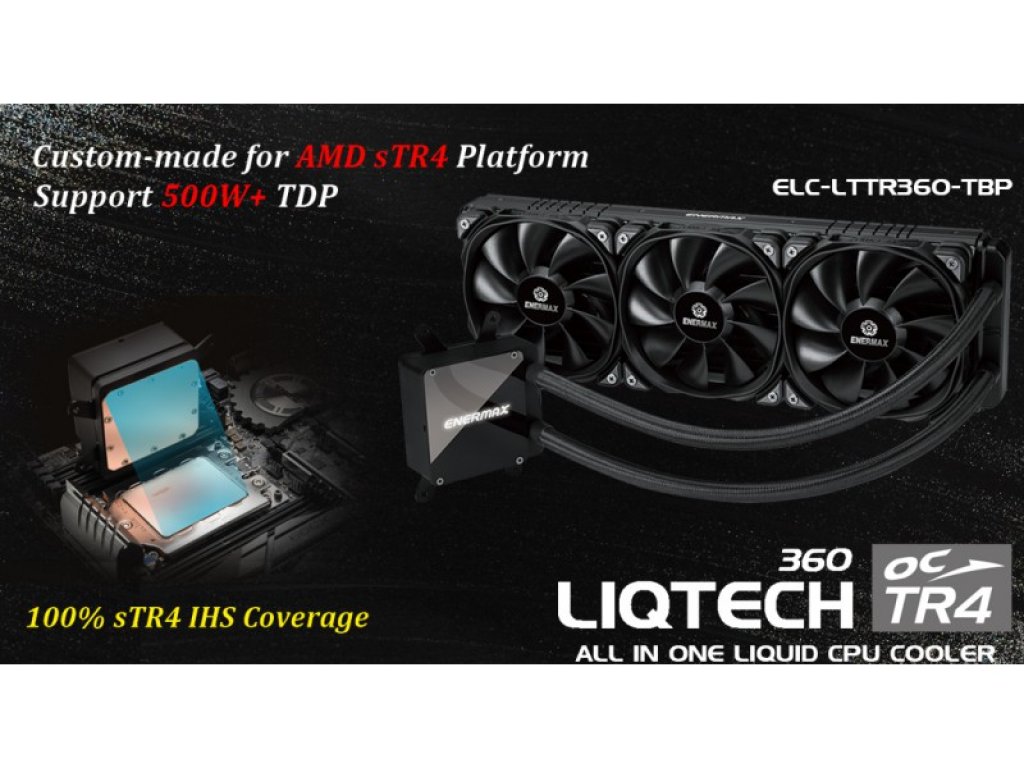 TDP500W以上に対応、Ryzen Threadripper対応の大型簡易水冷CPUクーラー