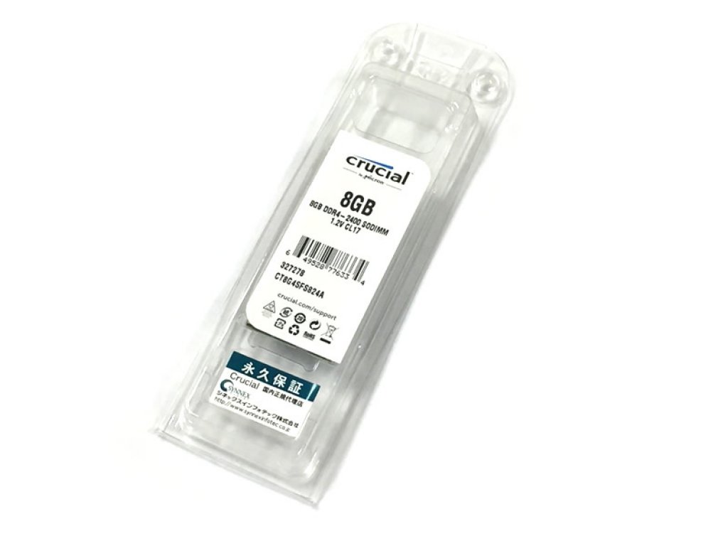 Crucial CT8G4SFS824A ノート用 260pin S.O.DIMM DDR4-2400 8GB CL17