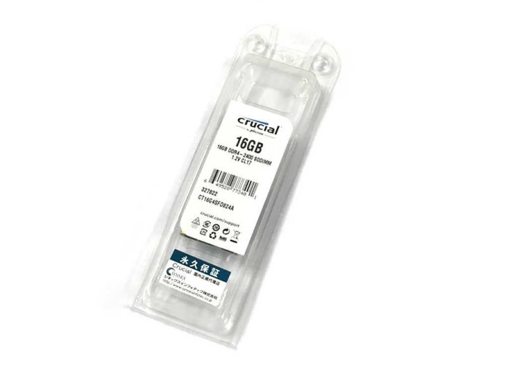 Crucial CT16G4SFD824A ノート用 260pin S.O.DIMM DDR4-2400 16GB CL17