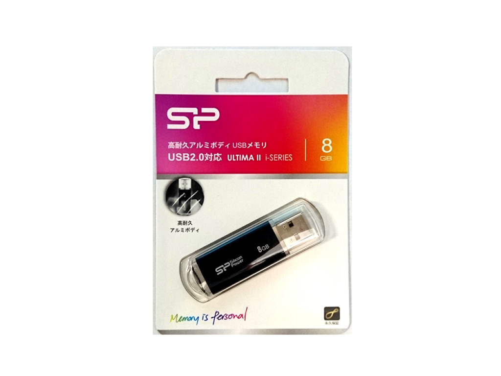 SILICON POWER SP008GBUF2M01V1K Ultima II I USBフラッシュ