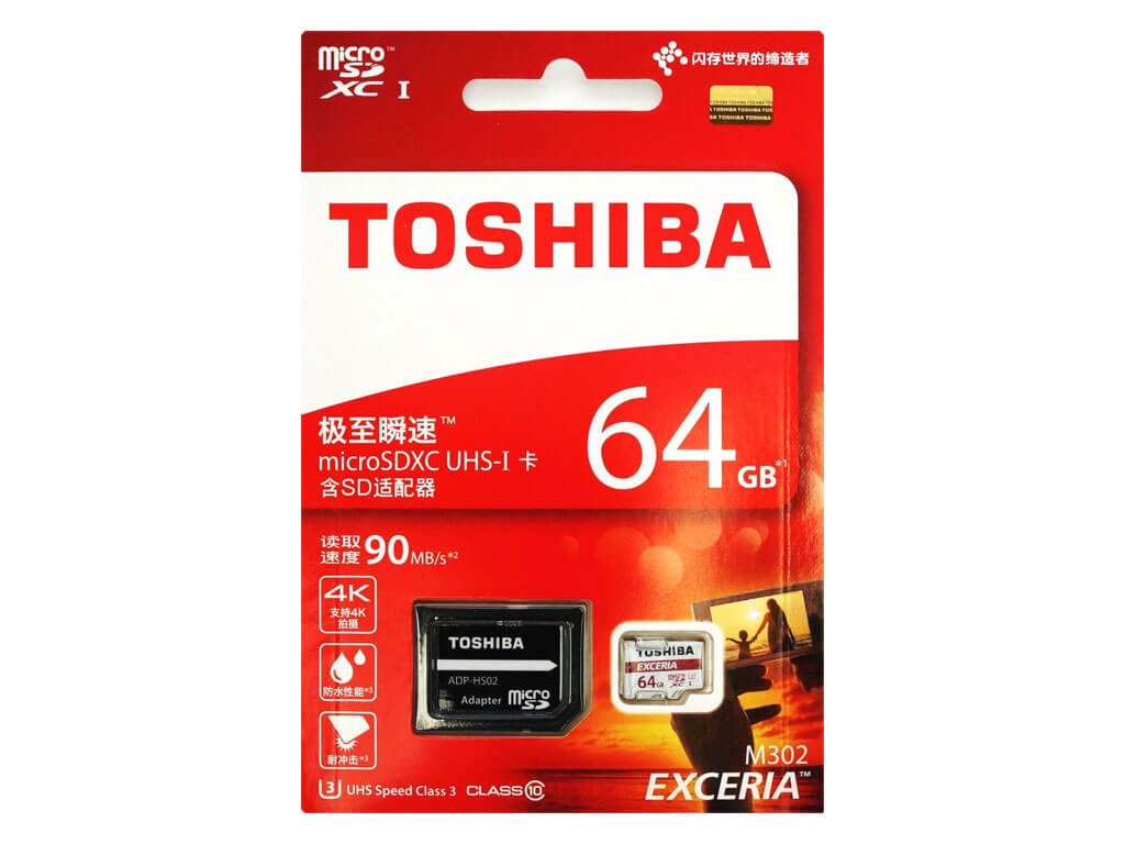 TOSHIBA THN-M302R0640C2 EXCERIA M302 MicroSDXC 64GB UHS Speed