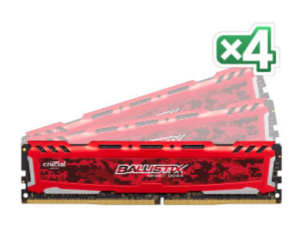 Crucial BLS4K4G4D240FSE Sport LT 288Pin DDR4-2400 16GB(4GBx4枚組