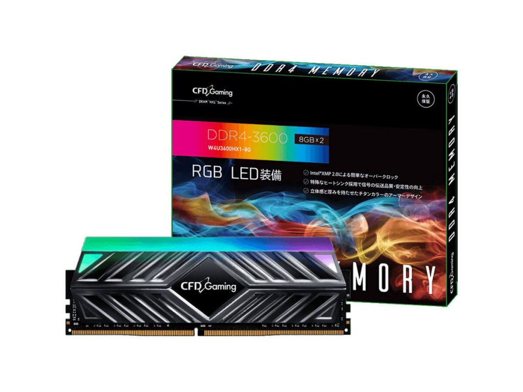 CFDのゲーミングOCメモリHX1シリーズ上位スペックDDR4-4133モデル