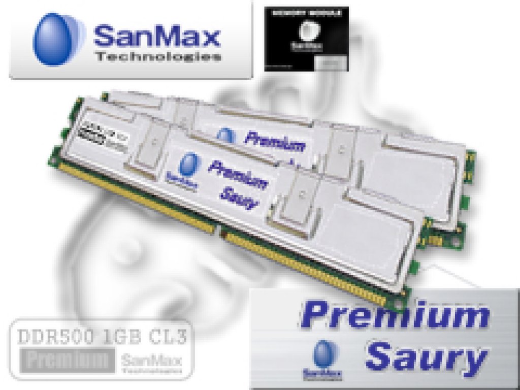 SanMax SanMax DDR500 1GB*2枚 CL3 Premium Saury 『2GB DualSet』 SMD