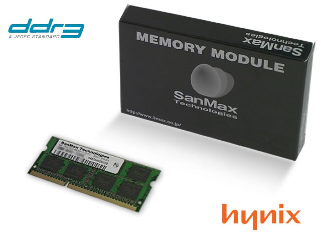 SanMax 2GB DDR3 SO-DIMM メモリ 20枚セット SanMax OUTLET SMD3L-N2G68HF-16KB BULK[DDR3L ECC SODIMM