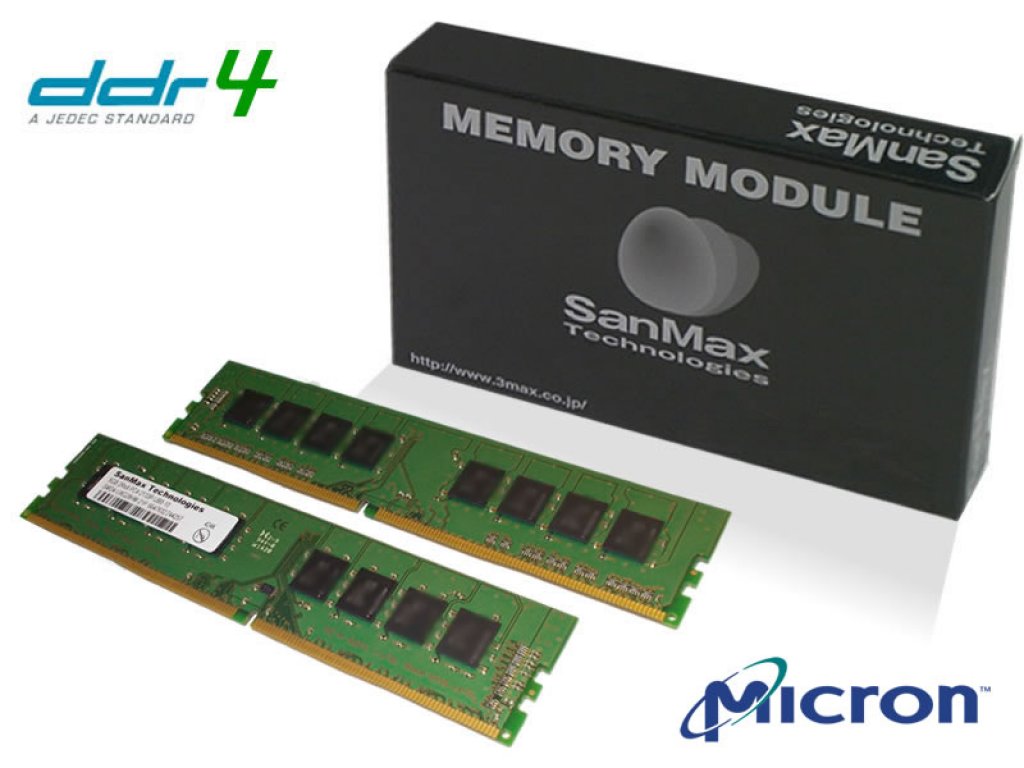 SanMax SMD4-U16G28M-24R-D デスクトップ用 DDR4 16GB(8GBx2枚組