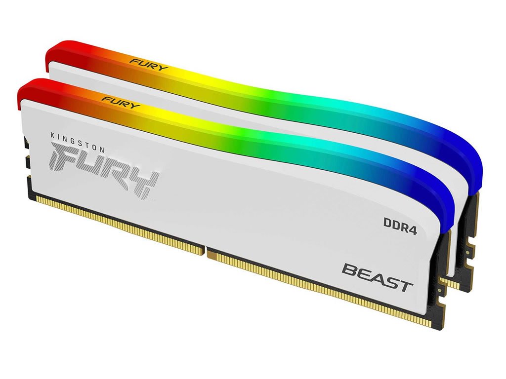 白さ際立つ、FURY Beast DDR4 RGBにホワイトカラー限定デザイン