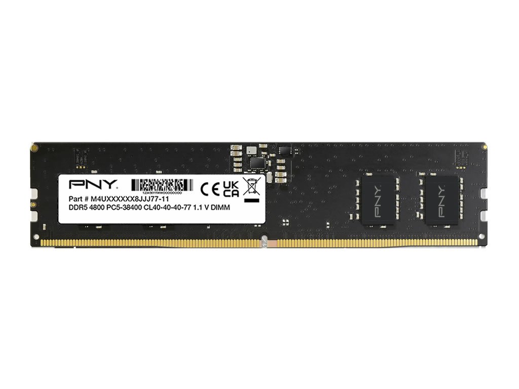 動作確認済み　DDR5-4800 8GB 1枚 PNY MD8GSD54800-TB 288pin DDR5-4800 CL40-40-40 8GB 1.1Volt - 製品