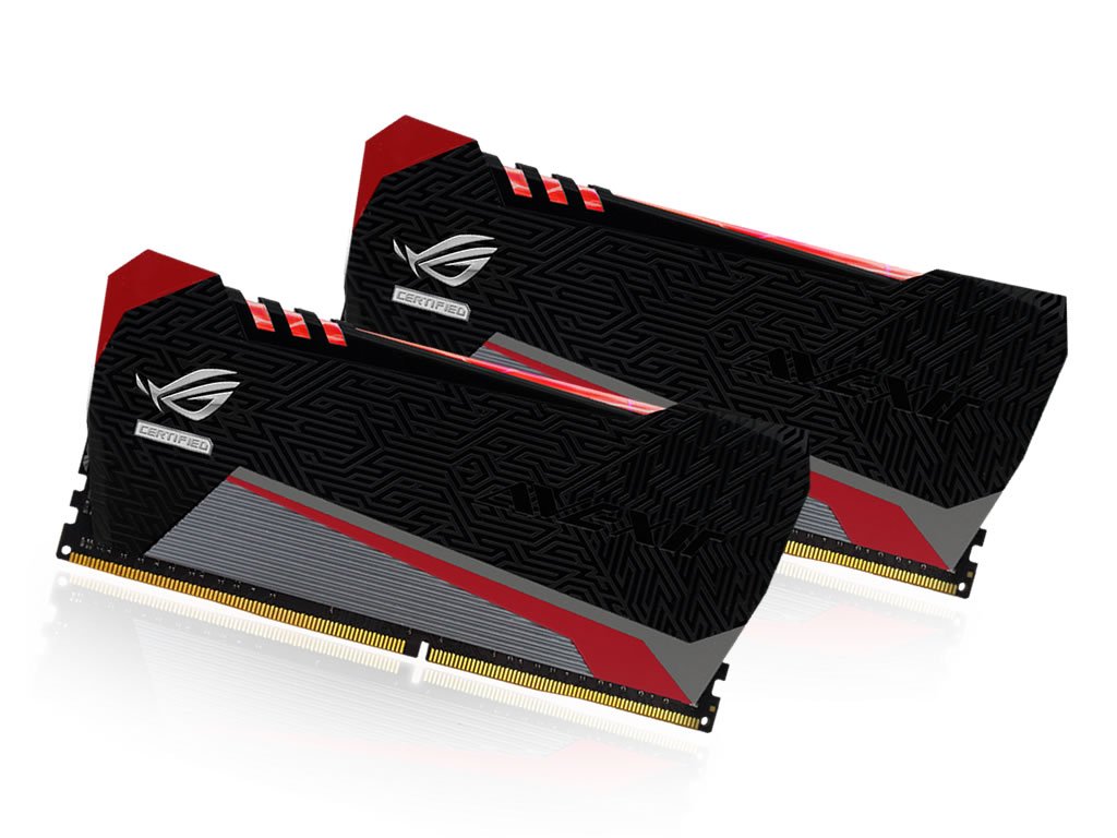 プラズマチューブやライトバーを搭載したASUS ROG認証メモリー「RED