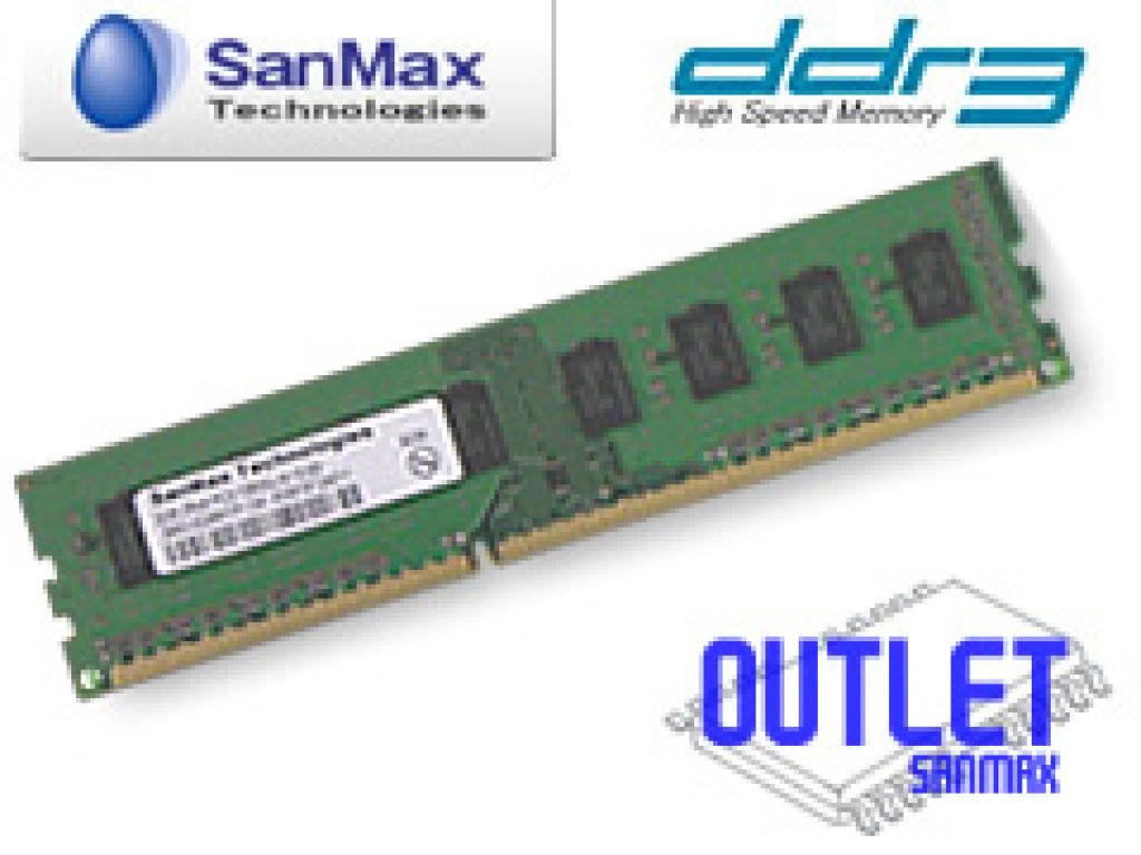 SanMax OUTLET SanMax DDR3-1333 2GB CL9(2G88-13H)BULK SMD-2G88-13H
