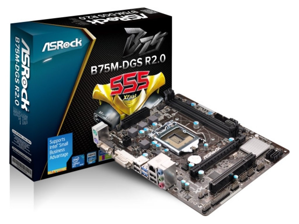 LGA1155 マザーボード AsRock B75M-DGS R2.0 送料込み ASRock B75M-DGS R2.0 LGA1155対応 intel B75チップセット搭載MicroATX