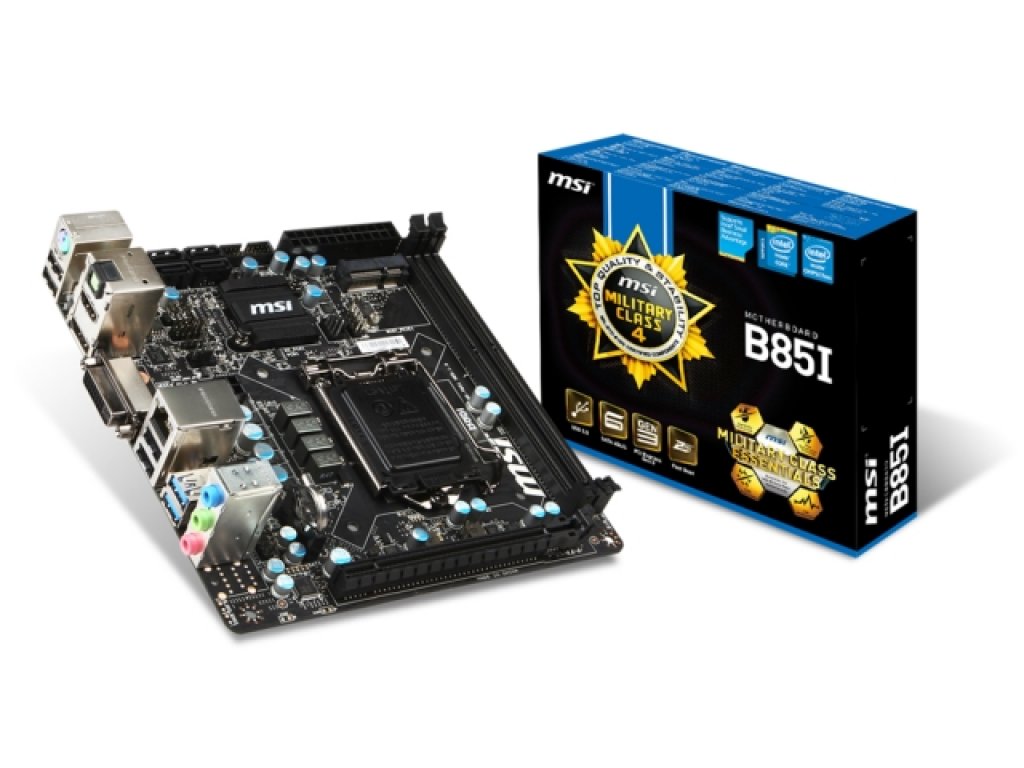 MSI B85I Mini ITXマザーボード + CPU + メモリ Used - Good: MSI B85I LGA 1150 Mini ITX Intel Motherboard