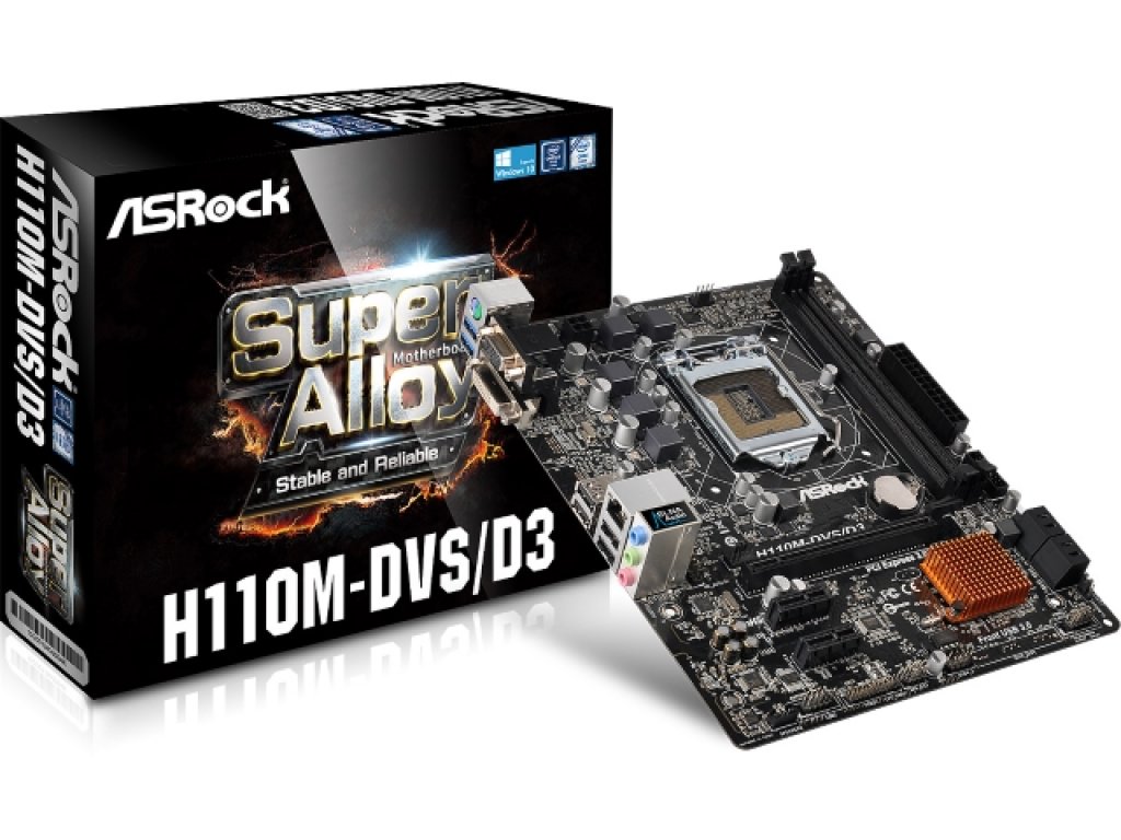ASRock H110M-DVS/D3 インテル 100シリーズ LGA1151対応 intel H110