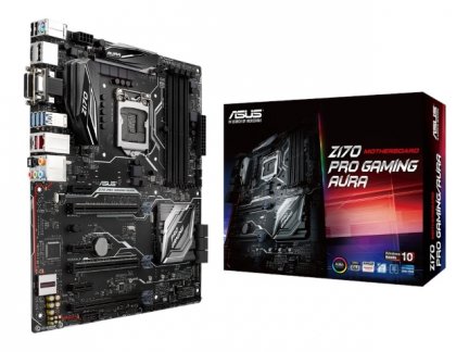ASUS PRO GAMINGシリーズZ170搭載ATXマザーボードがLED発光機能AURA  