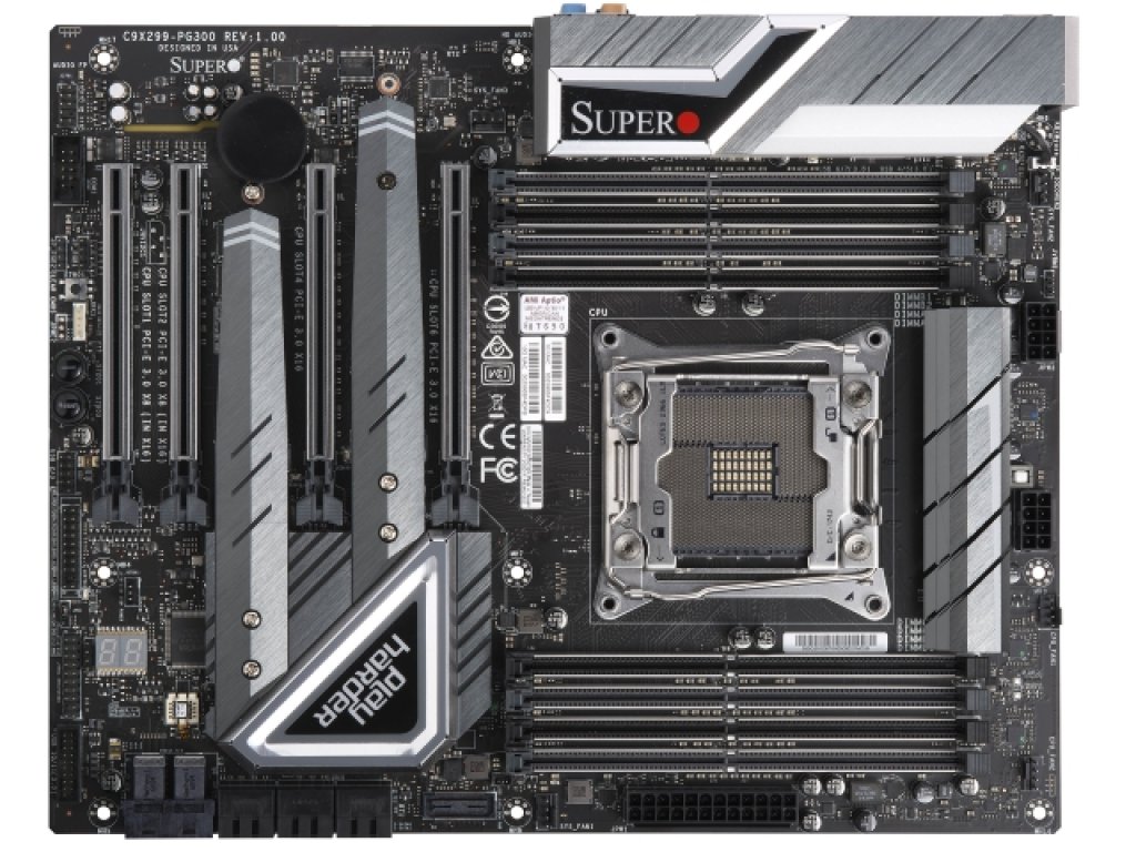 Supermicro X9 DRX 11GPU 動作良好 CPU メモリ32G SUPERMICRO C9X299-PG300 インテル X299シリーズ LGA2066対応 intel