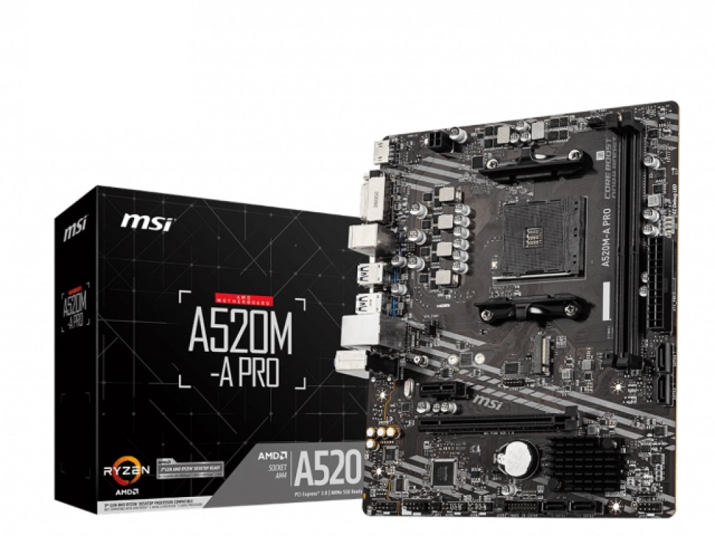 MSI A520M-A PRO AMD 500シリーズ Socket AM4対応 AMD A520