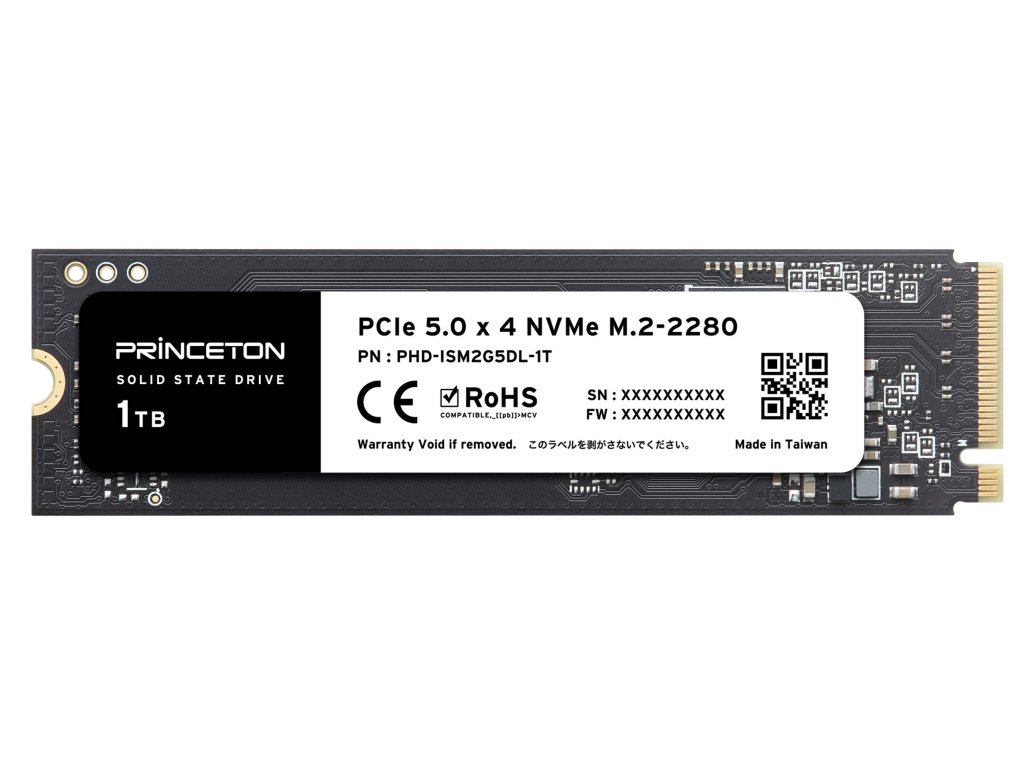 PRINCETON SSD M.2 1TB EPHD-ISM2G4-1T 2個 Princeton PHD-ISM2G5DL-1T PCIe Gen5 NVMe M.2 SSD 1TB PHD-ISM2G5 M
