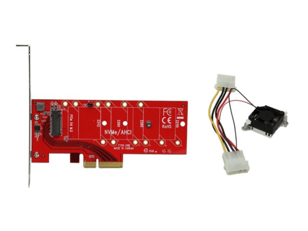 NVMe規格のM.2 SSDを冷却出来るPCI-ExpressX4接続変換ボード「玄人志向