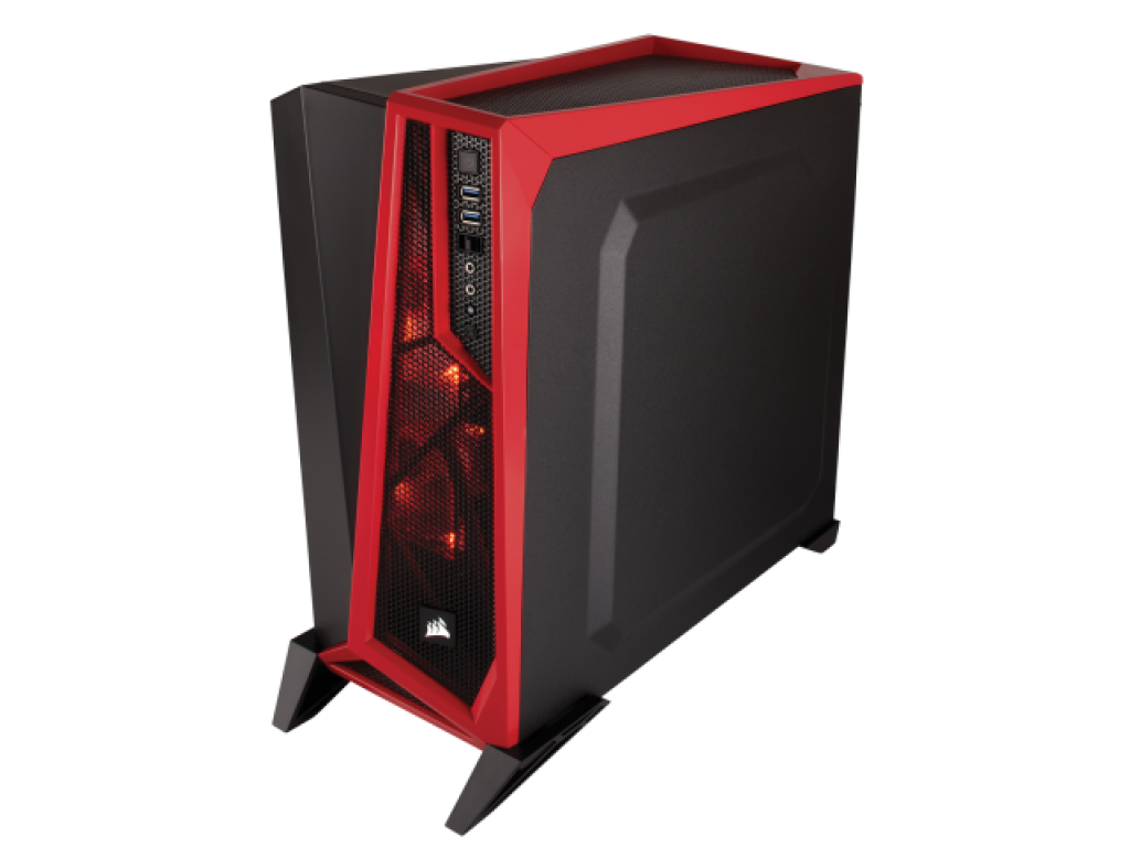 Corsair SPEC-ALPHA Black/Red Carbide ATX対応、アクリルウィンドウ