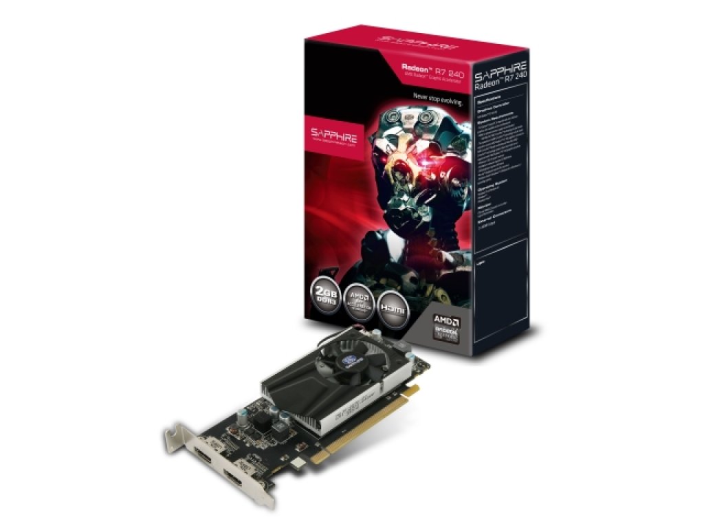 グラフィックボード・グラボ・ビデオカード R7 240 2G DDR3 PCI-E DUAL HDMI SAPPHIRE R7 240 2G DDR3 PCI-E DUAL HDMI LP WITH BOOST BOX (11216