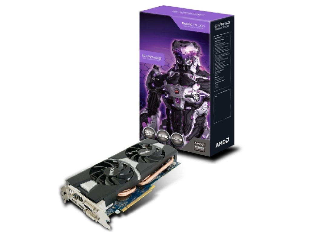 SAPPHIRE R9 280 3G GDDR5 PCI-E DVI-I/DVI-D/HDMI/DP DUAL-X OC