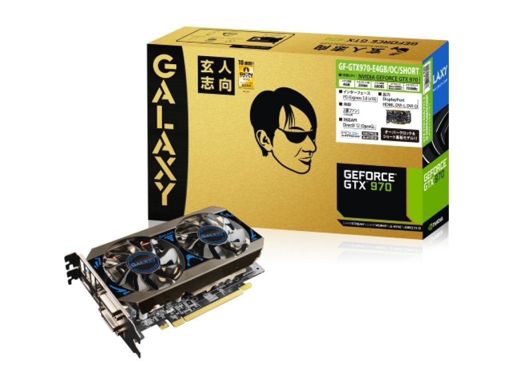 玄人志向 GF-GTX970-E4GB/OC/SHORT GeForce GTX 970 4GB 256-bit GDDR5