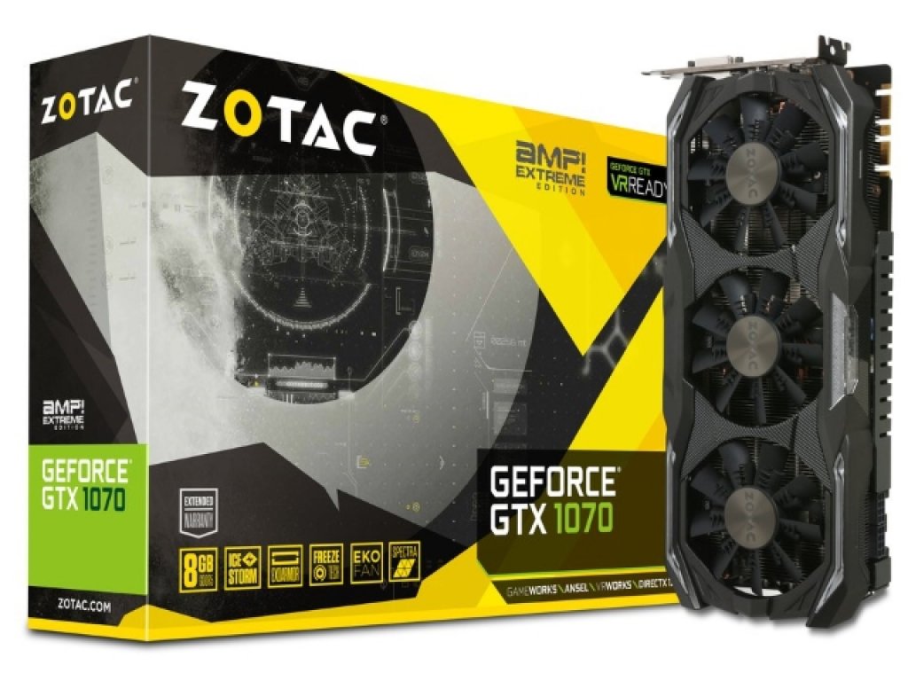 3スロット占有トリプルファン採用GEFORCE GTX 10シリーズ搭載