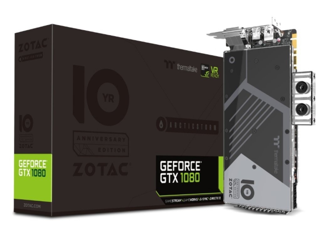 ZOTAC GeForce GTX1080ファンレス水冷モデルに創業10周年記念限定生産