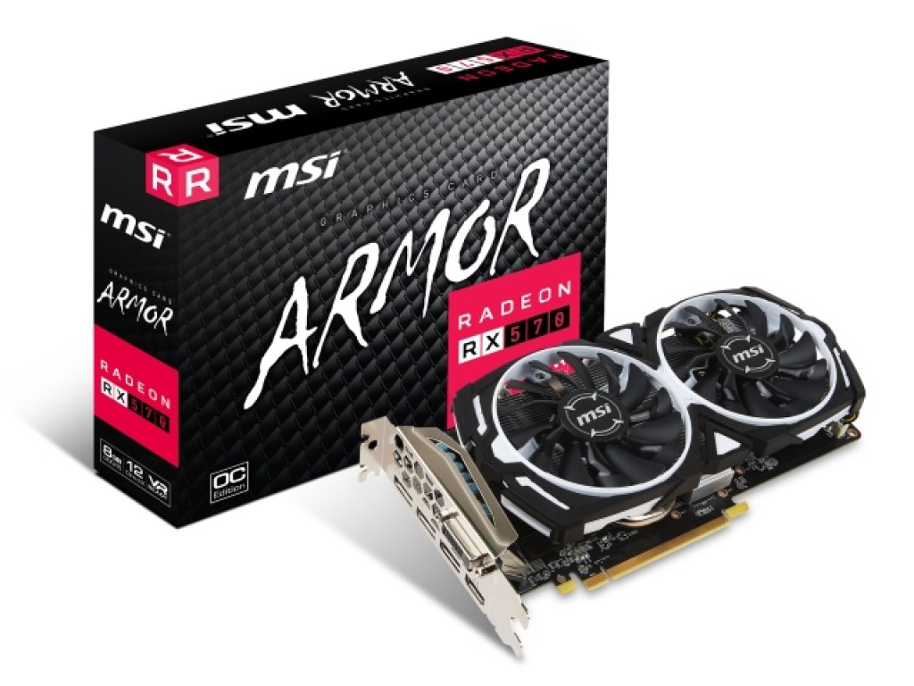 MSI RADEON RX 570 ARMOR 8G OC ARMOR RADEON RX 570 8GB 256-bit