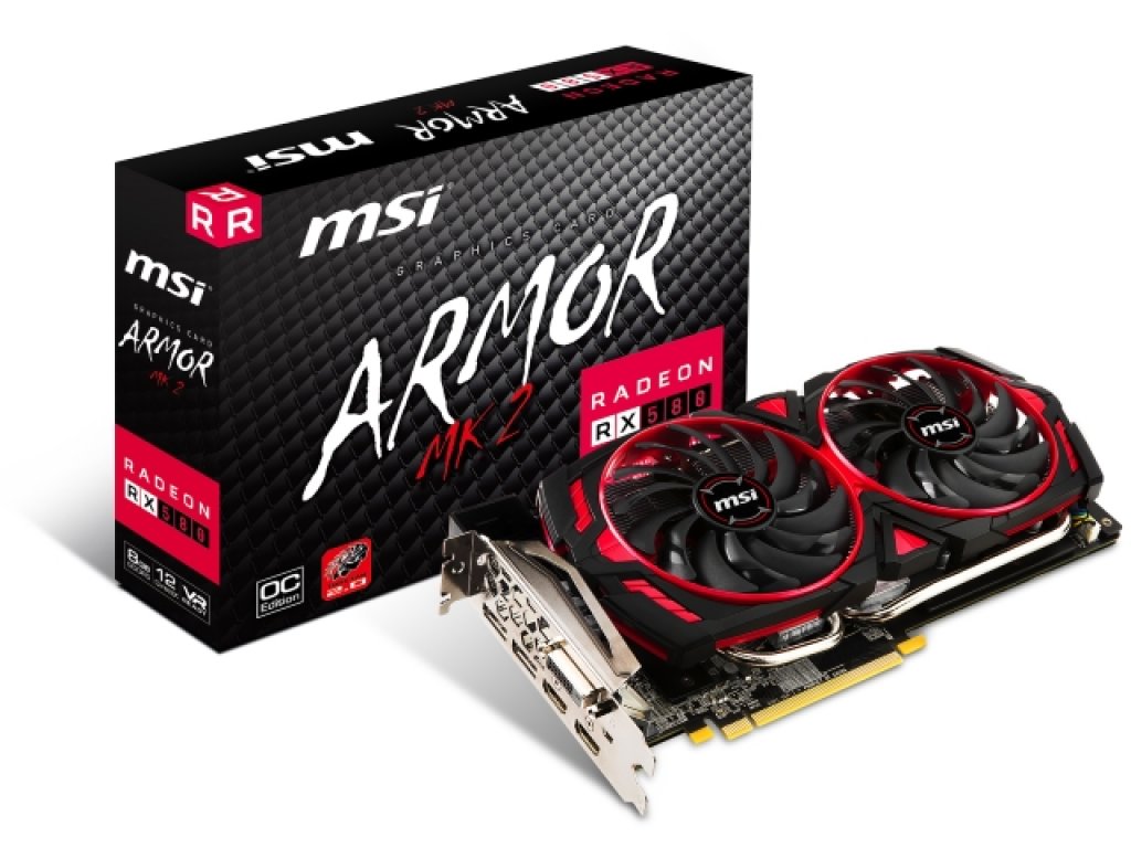 MSI RADEON RX 580 ARMOR MK2 8G OC ARMOR RADEON RX 580 8GB 256-bit