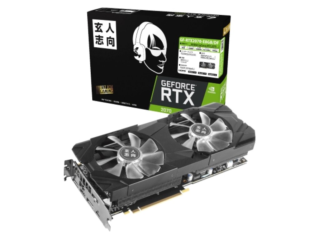 玄人志向 GF-RTX2070-E8GB/DF GEFORCE RTX 2070 8GB 256-bit